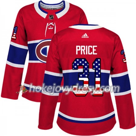 Dámské Hokejový Dres Montreal Canadiens Carey Price 31 2017-2018 USA Flag Fashion Černá Adidas Authentic
